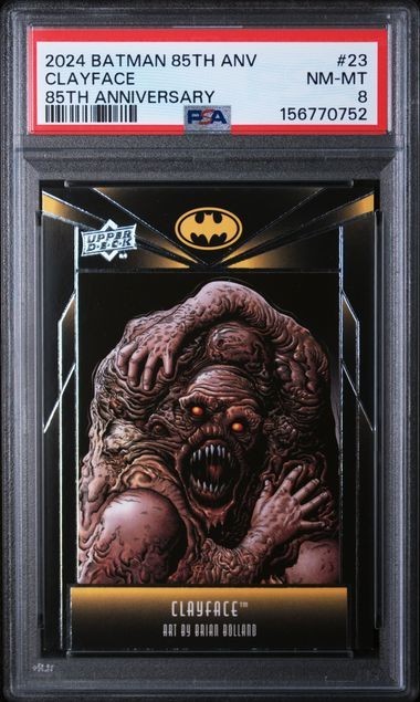 2024 UPPER DECK BATMAN 85TH ANNIVERSARY CLAYFACE #23 PSA 8
