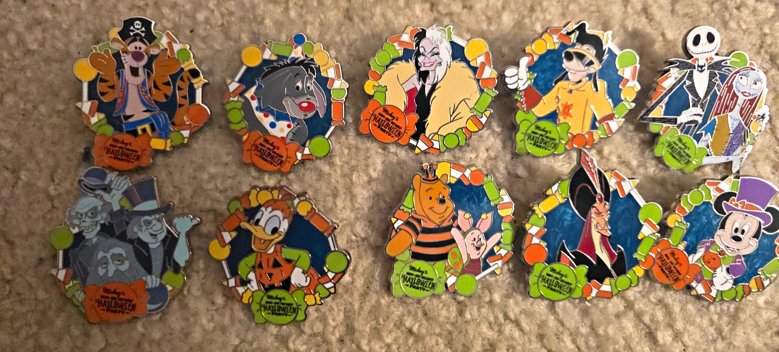 2026 Disney MNSSHP Mickey’s Not So Scary Halloween Party COMPLETE 10 Pin Set