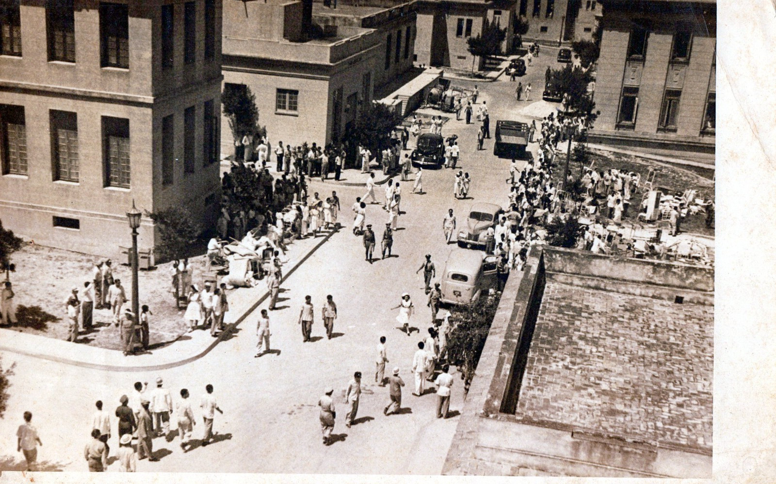 RARE CUBA CUBAN OLD HAVANA AERIAL VIEW STREET SCENE 1930s ORIG PHOTO MA83