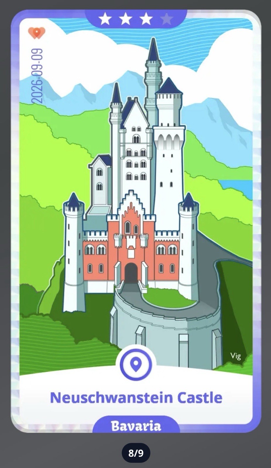 WeWard Bavaria card 8/Carte Bavière 8/Carta Baviera 8