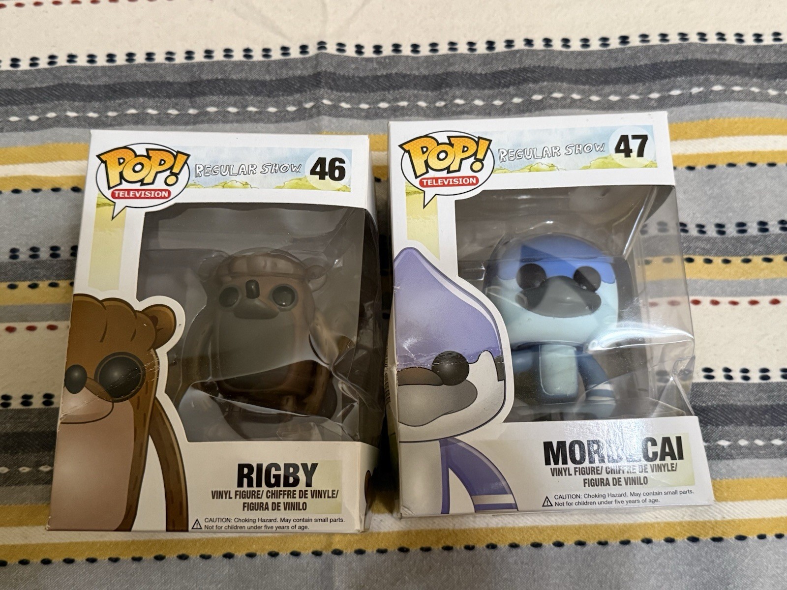 Regular Show Mordecai And Rigby Funko Pop Box Damage Never Opened