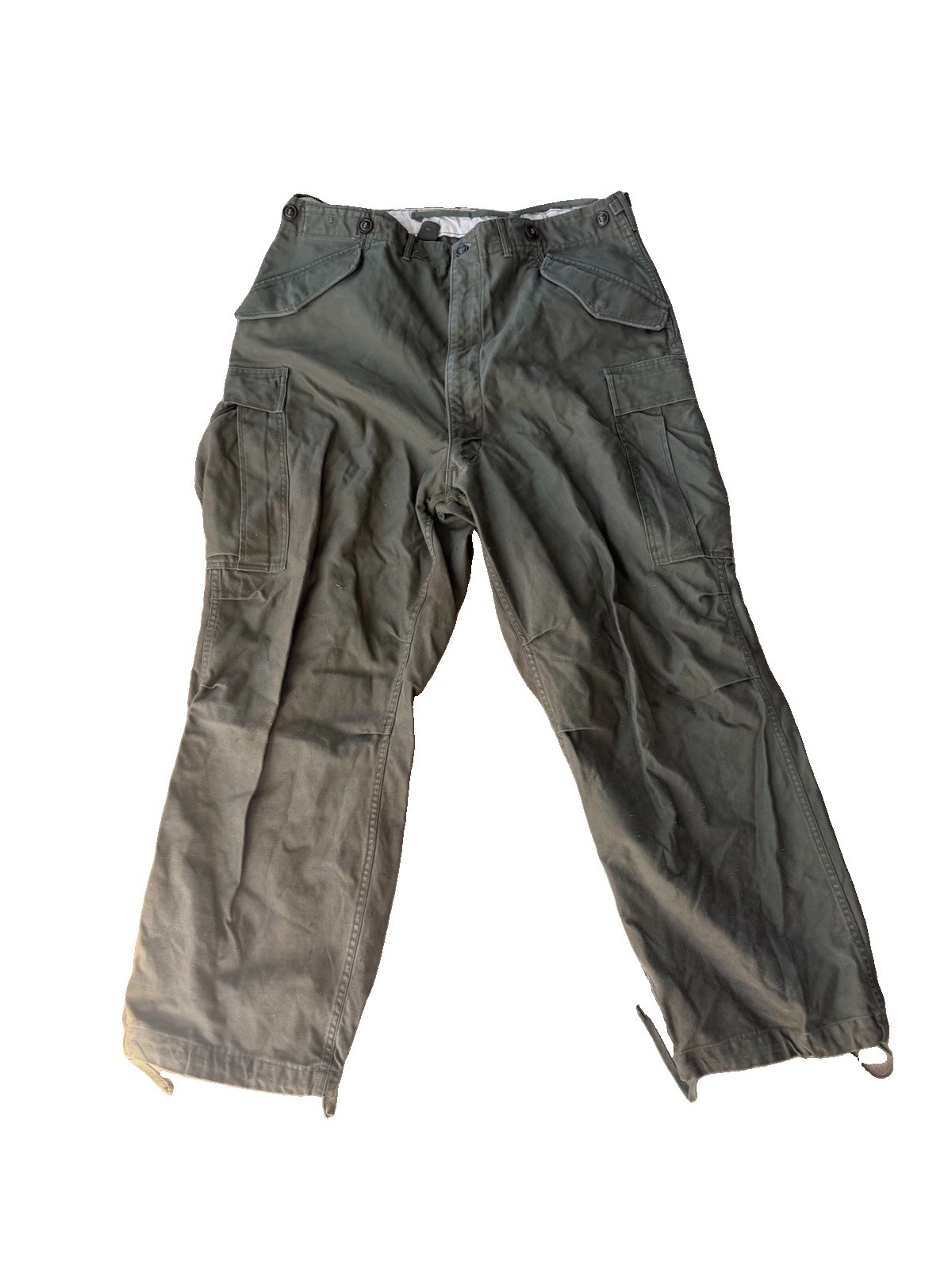 US Military Vintage M-1951 Field Trousers Cargo Pants Mens waist 35to39 regul. L