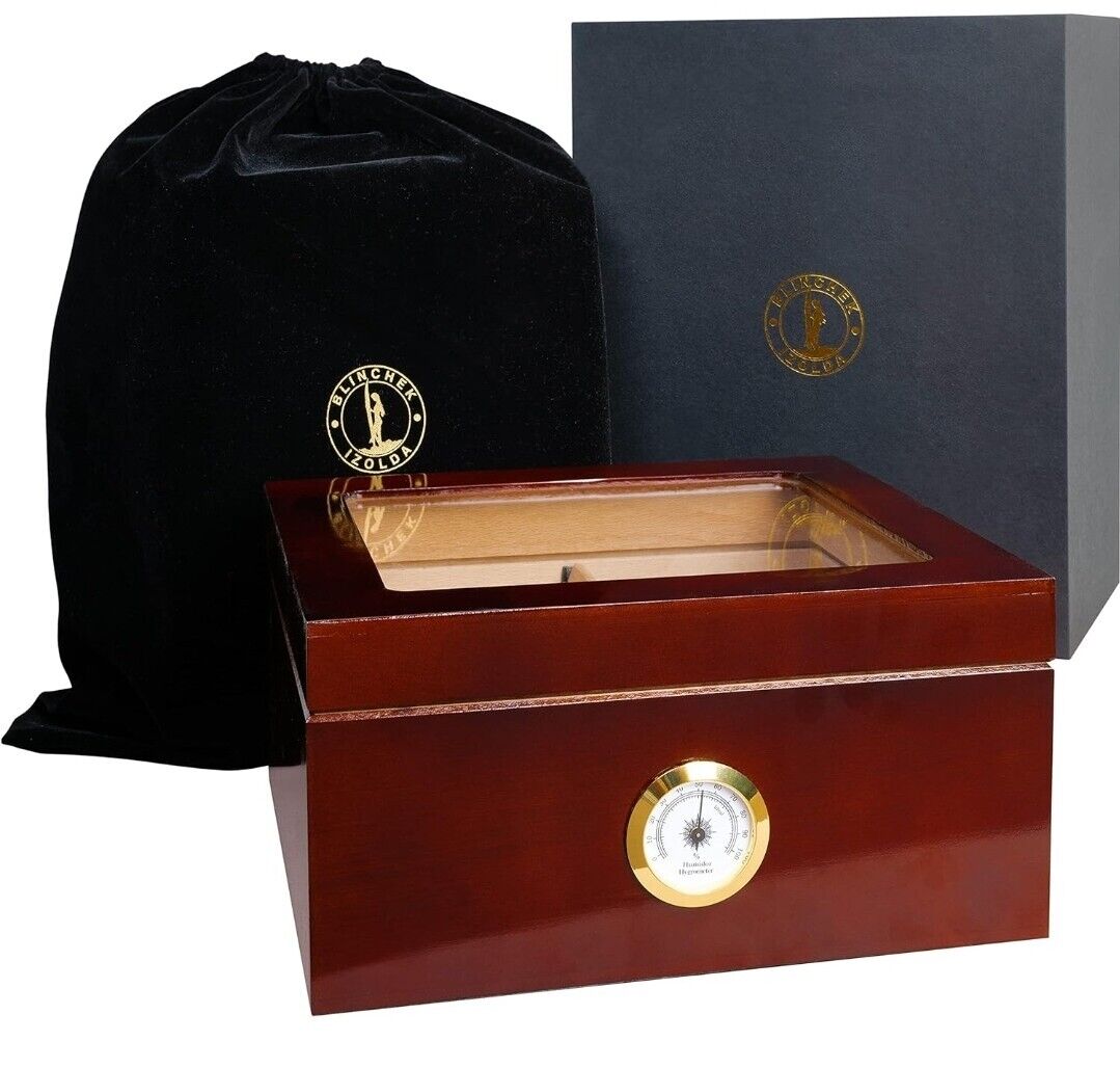 48 Cigar Case for Men - Classic Portable Lightweight and Travel Black - Cigar Ho