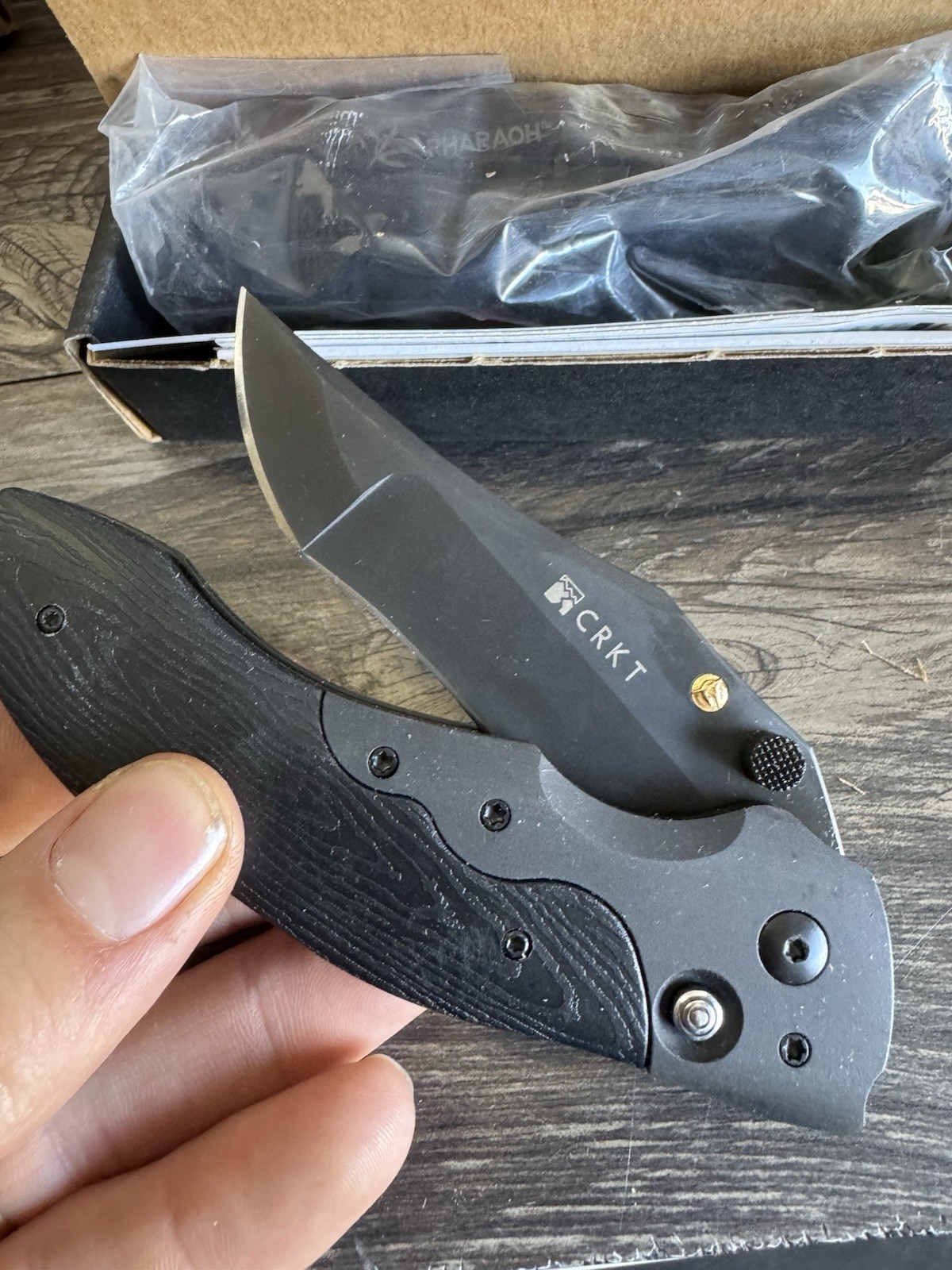 DISCONTINUED CRKT #1131 Black PHARAOH KNIFE NEVER USED IN BOX Rare DISCONTINUED CRKT #1131 Black PHARAOH KNIFE NEVER USED IN BOX Rare