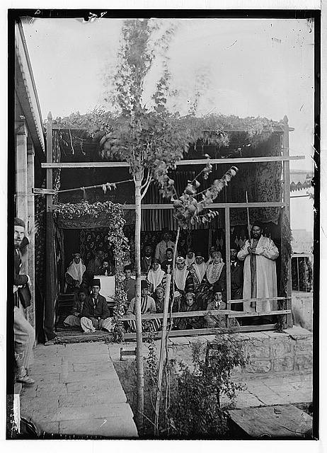 Jerusalem Middle East Bukharan Jews Sukkot Feast of Tabernacles 1900s