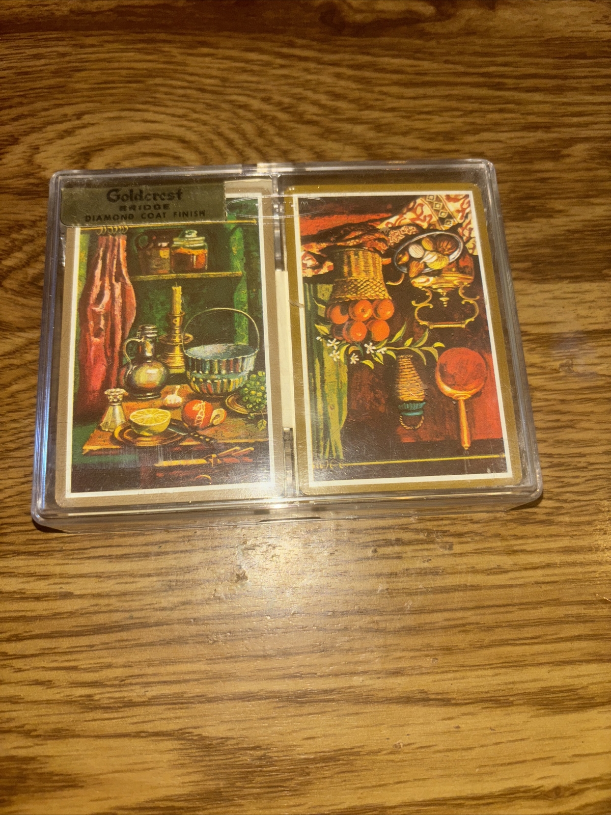 Goldcrest Vintage Bridge Cards New Old Stock Double Deck Still Life sealed