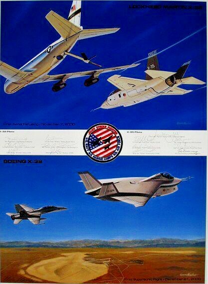 Joint Strike Fighter F-35 [X-35] A/P Signed ALL 13 Test Pilots : USAF USN USMC