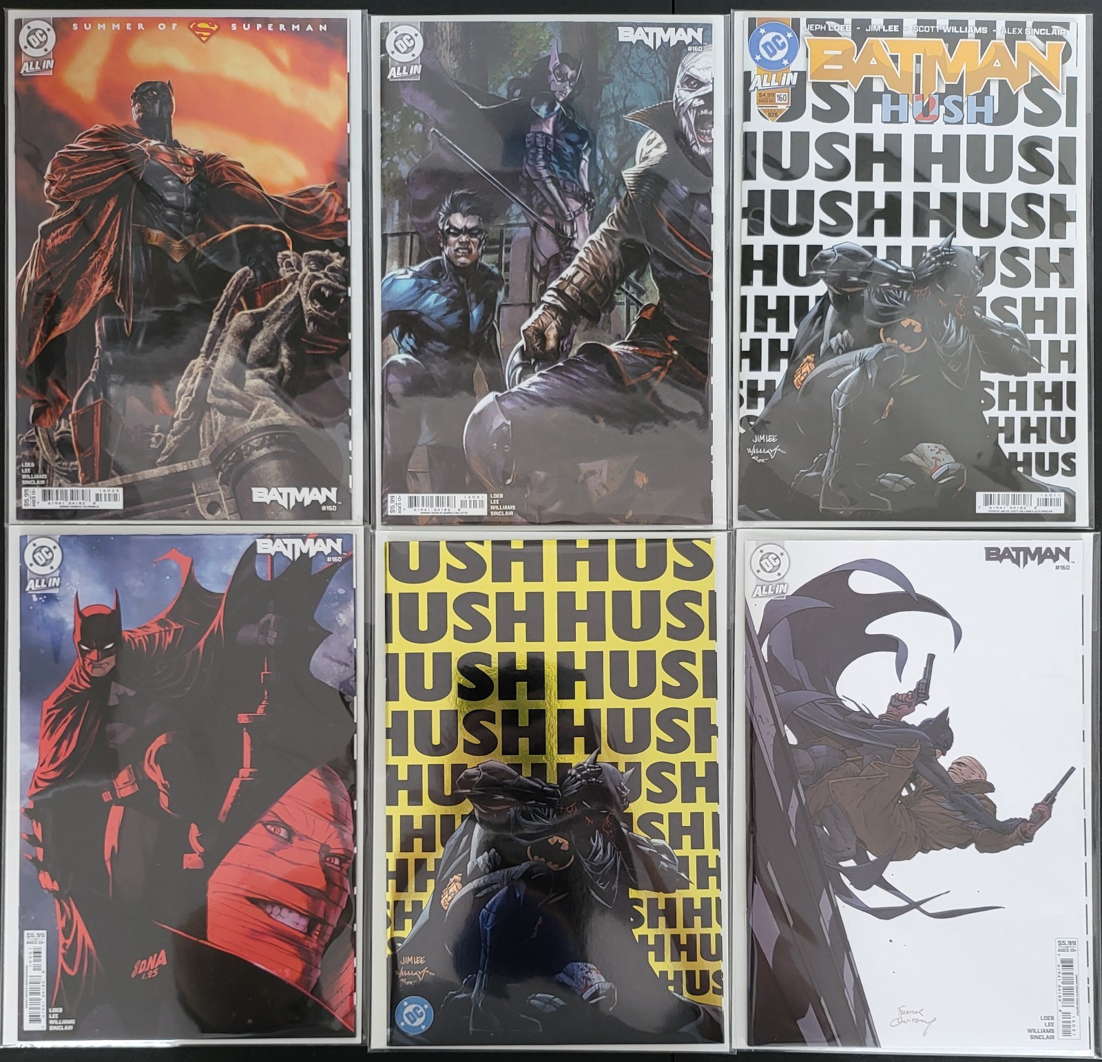 Batman #160, Lot of 6 Standard Covers, NM/Better, 1st 