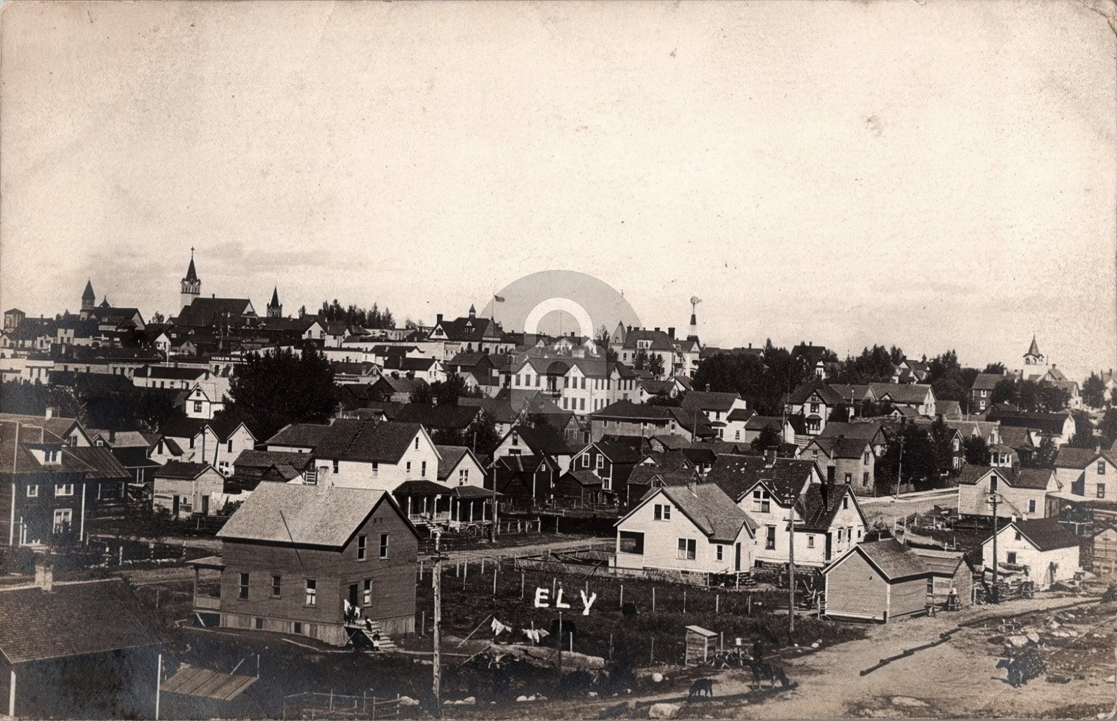 Birds Eye Ely Minnesota MN by Art Studio RPPC Photo Postcard COPY