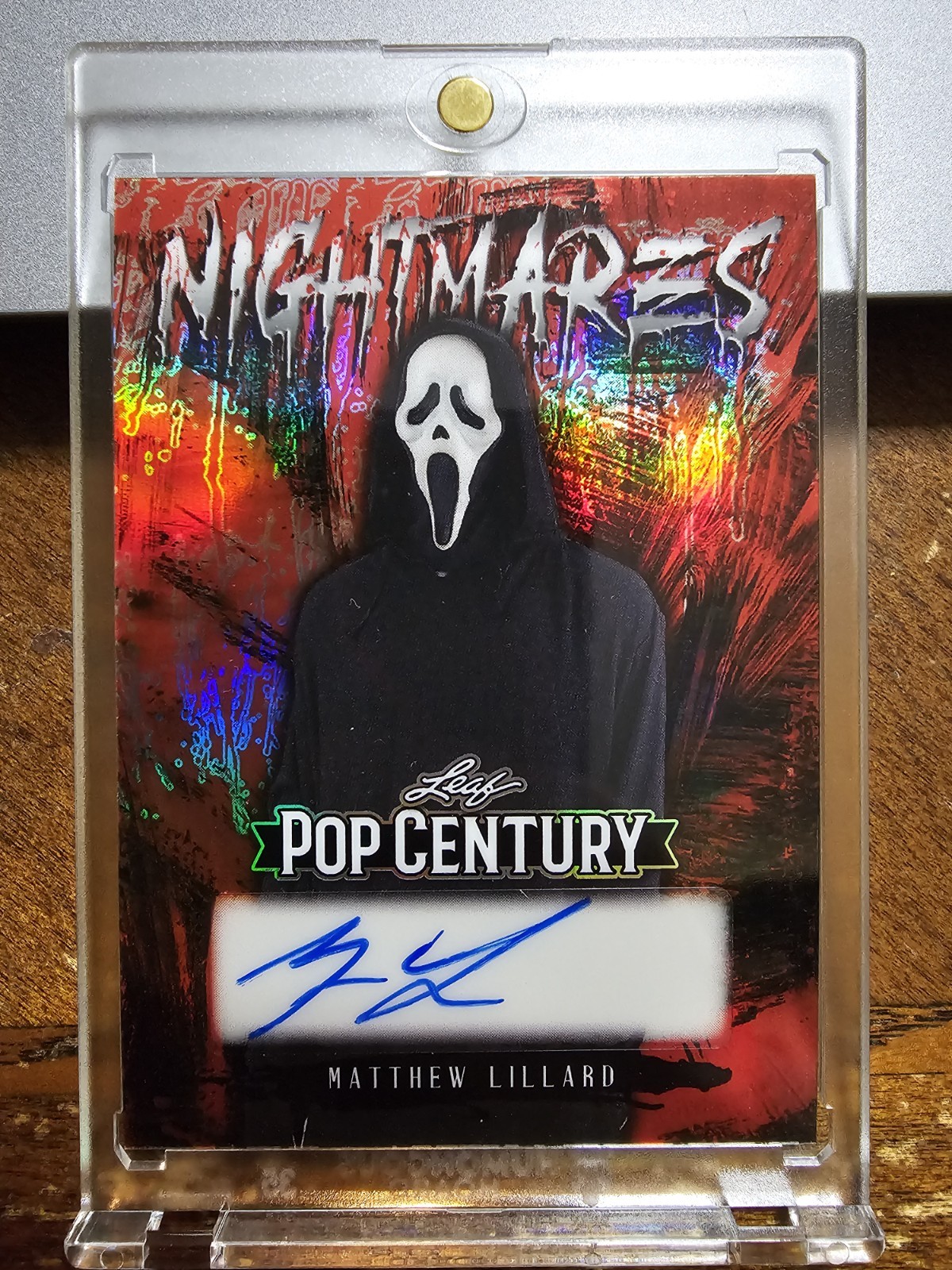 2026 Leaf Pop Century MATTHEW LILLARD (Ghostface) Nightmares Auto Red /2