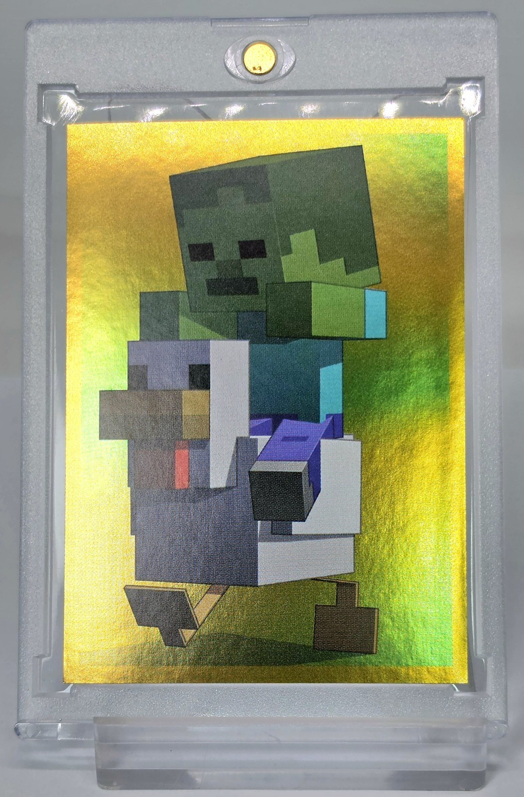 *RARE* 2021 PANINI MINECRAFT ROOKIE CHICKEN JOCKEY ROOKIE GOLD FOIL RC SSP SP #9