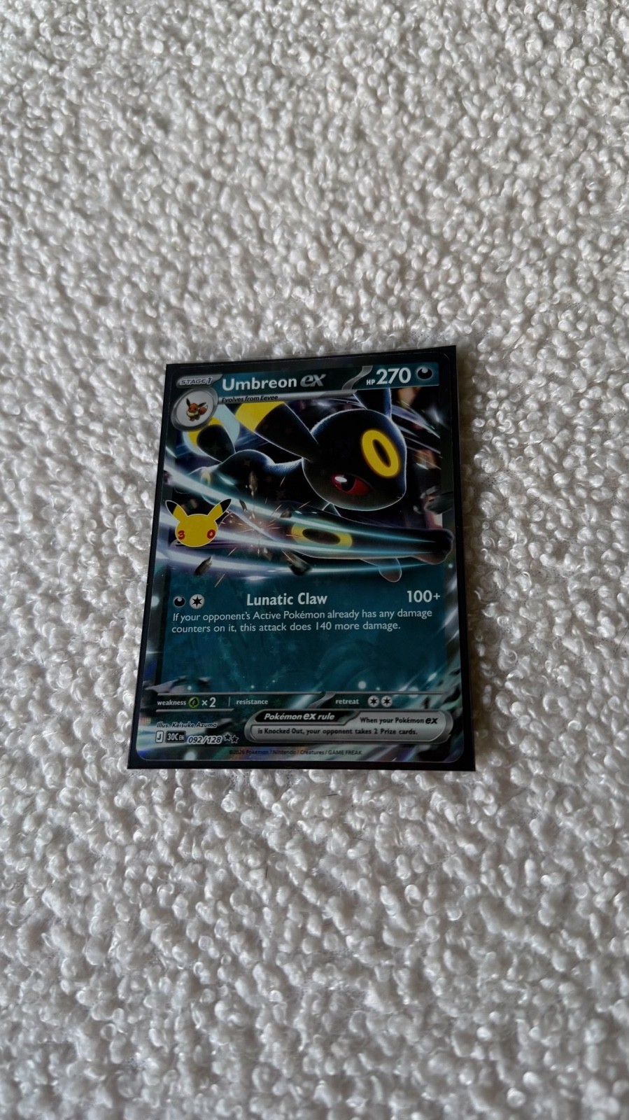 Pokemon TCG: 30th Anniversary 092/128 Umbreon ex