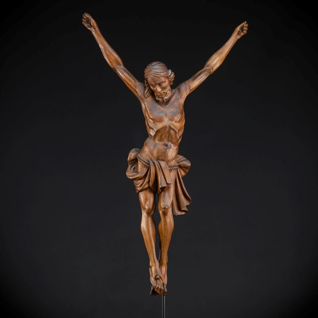 Corpus Christi Sculpture 1700s | Baroque 18th C Christ Wood Jesus Statue | 23.8\
