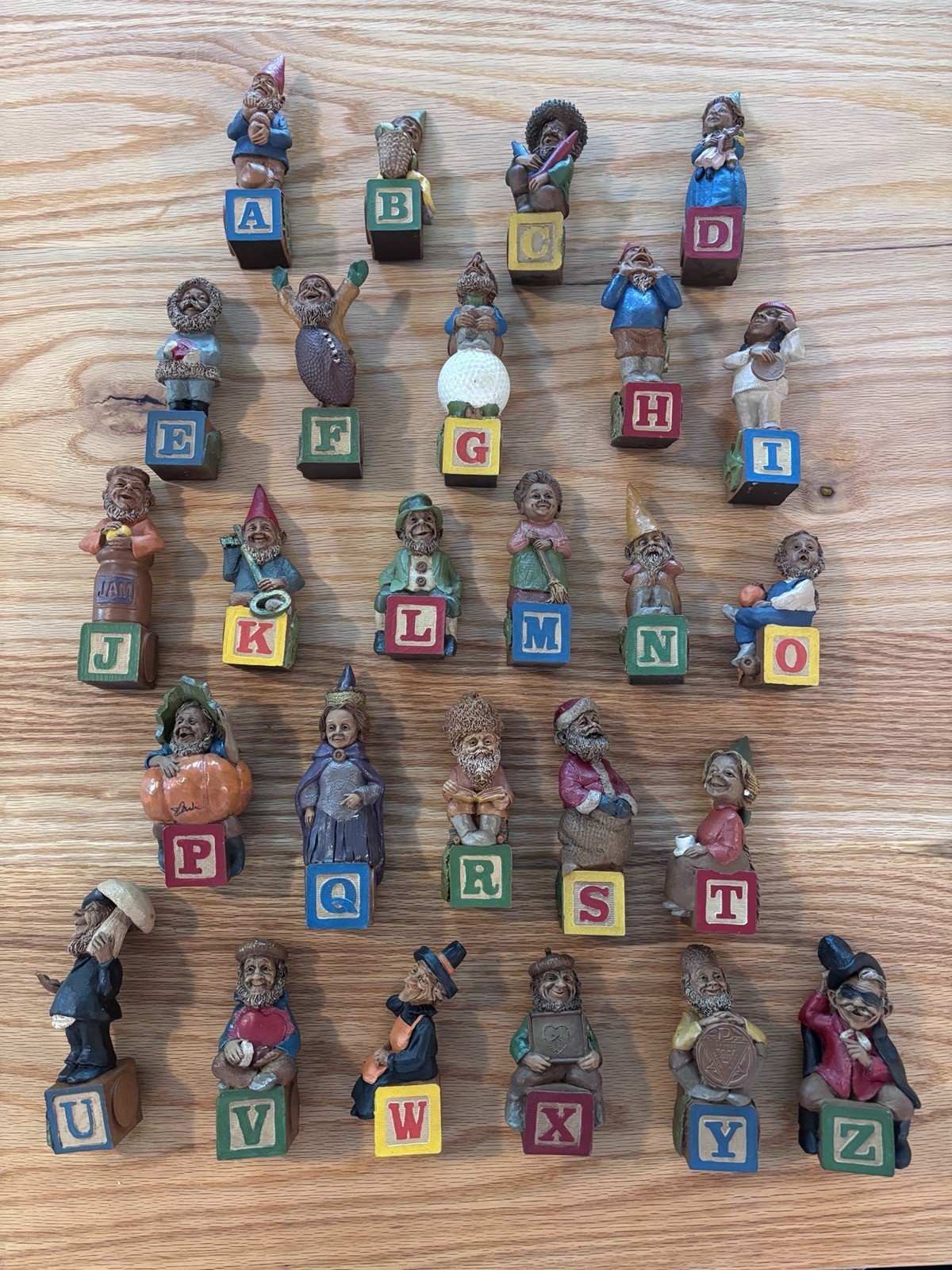 Vintage Tom Clark Gnomes Full Alphabet Set
