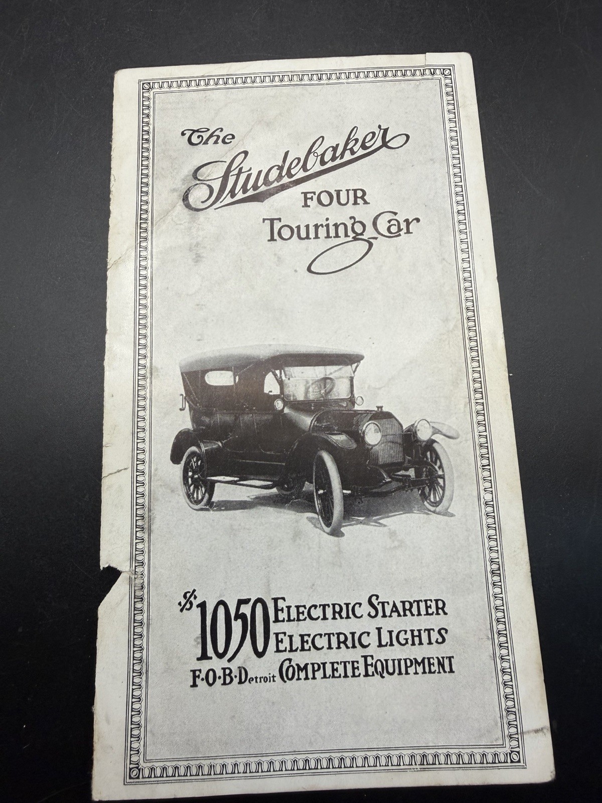 Antique 1914 Studebaker FOUR Touring Car Sales Folder Brochure Detroit 