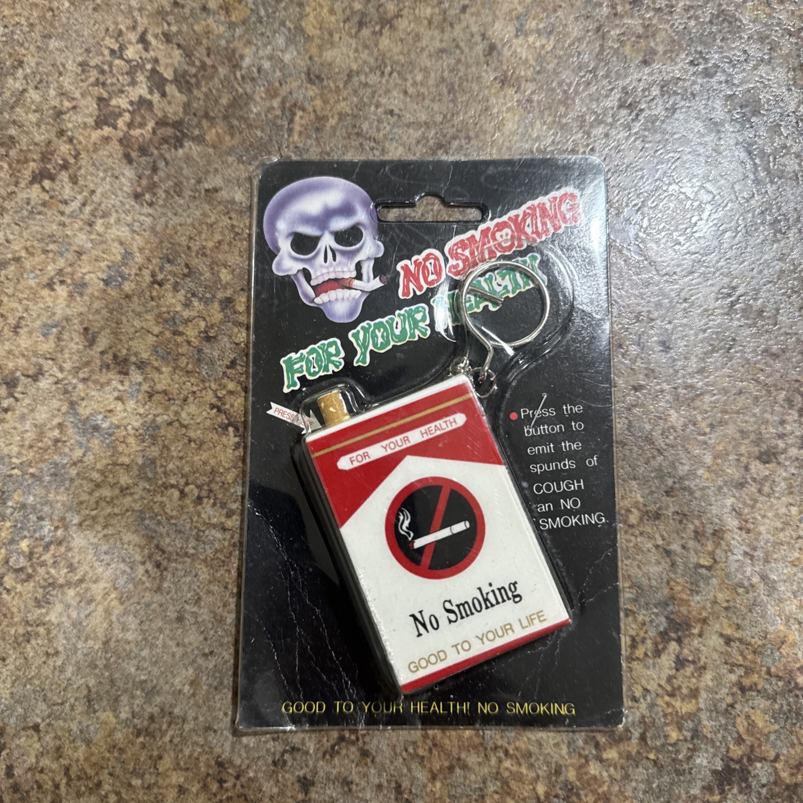 Vintage 90s No Smoking Keychain Retro Y2K Good To Your Health