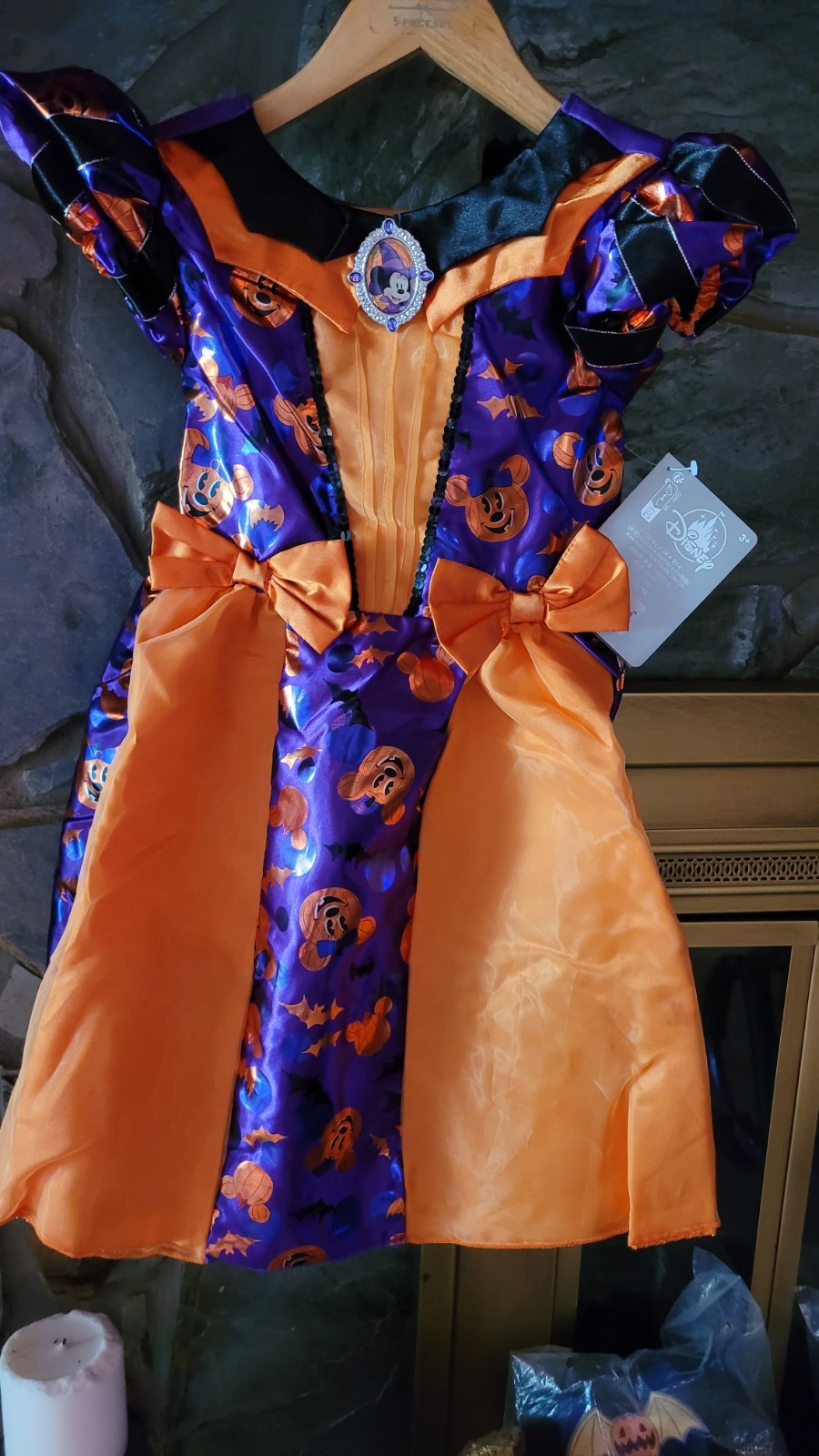 NWT Disney Minnie Mouse Witch Fancy Dress Costume Halloween Girls Size 4