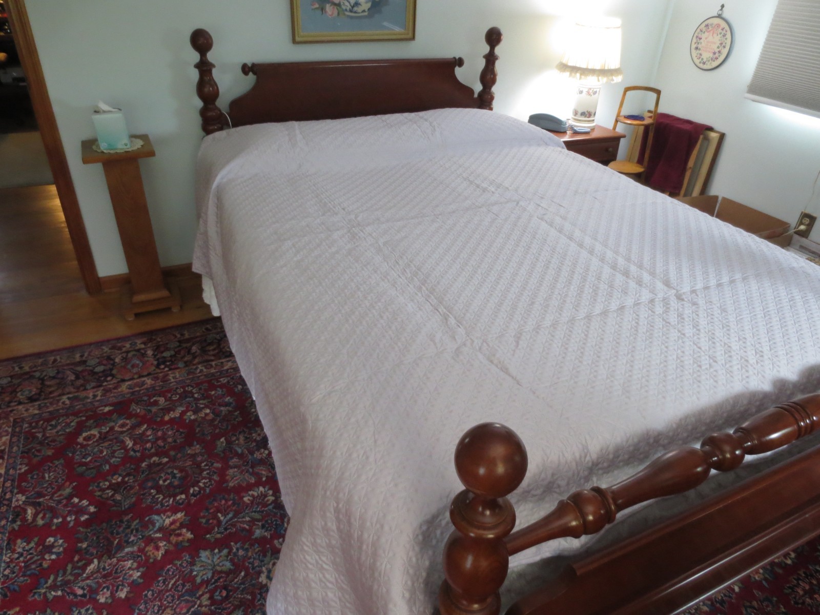 SIMPLY VERA Vera Wang LIGHT SILVER GREY Cotton COVERLET QUILT - 90