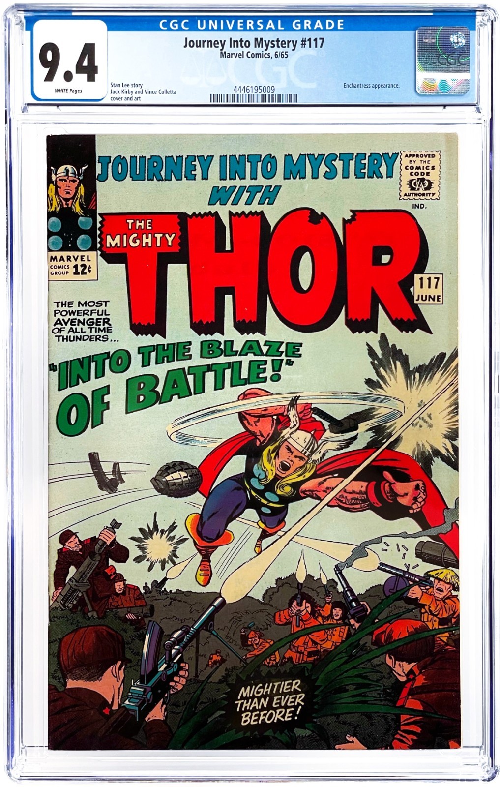 Journey Into Mystery #117 CGC 9.4 WP (1965 Marvel Comics) Silver Age KEY THOR