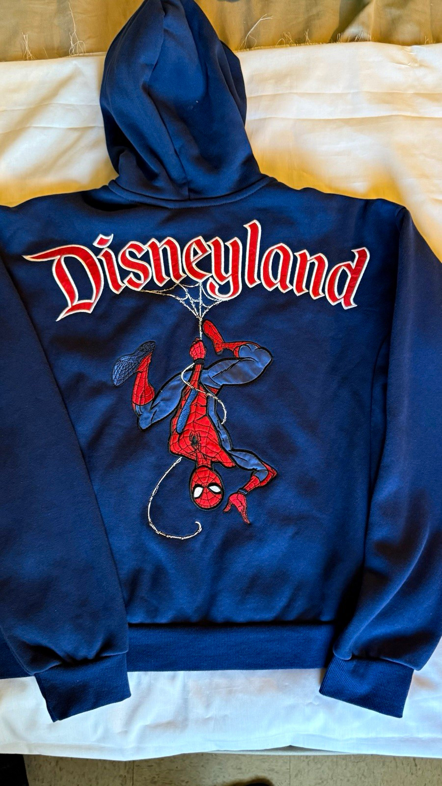Disney Spider-Man Adult Blue Zip-Up Hoodie Jacket, Size 11/12