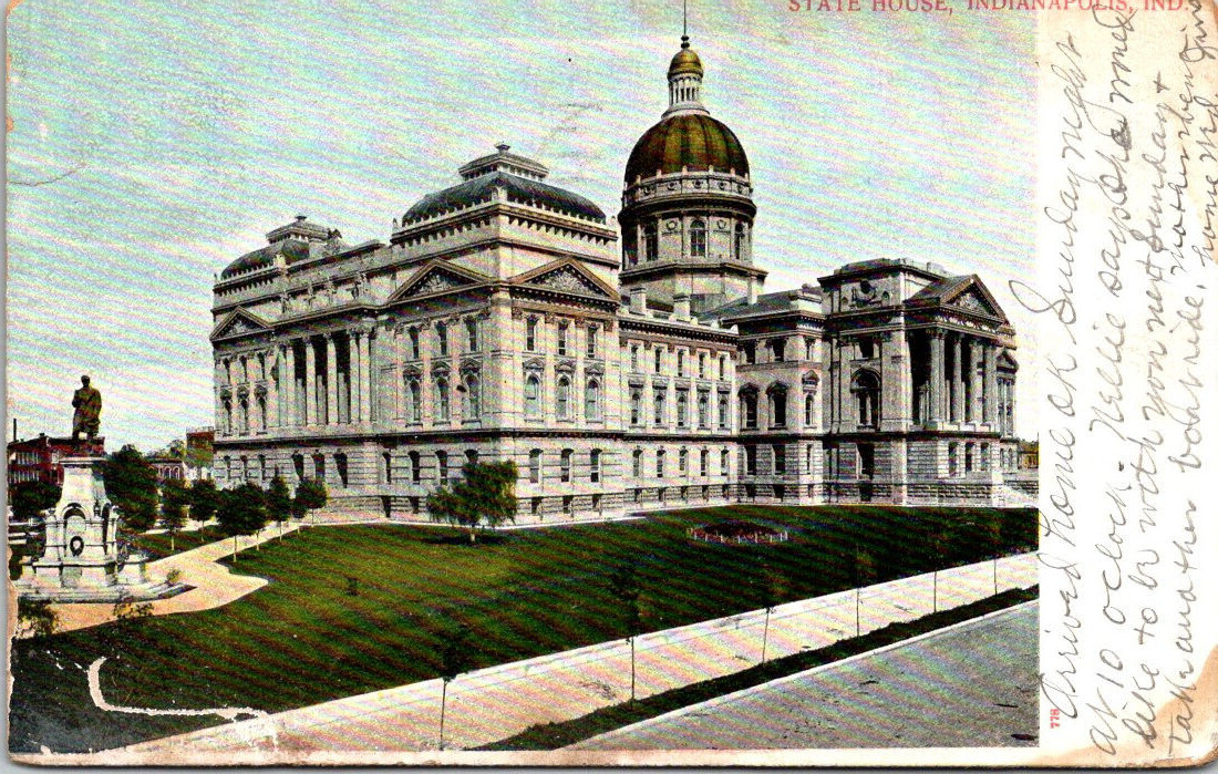 Indiana State House Indianapolis IND State Government Vintage Postcard