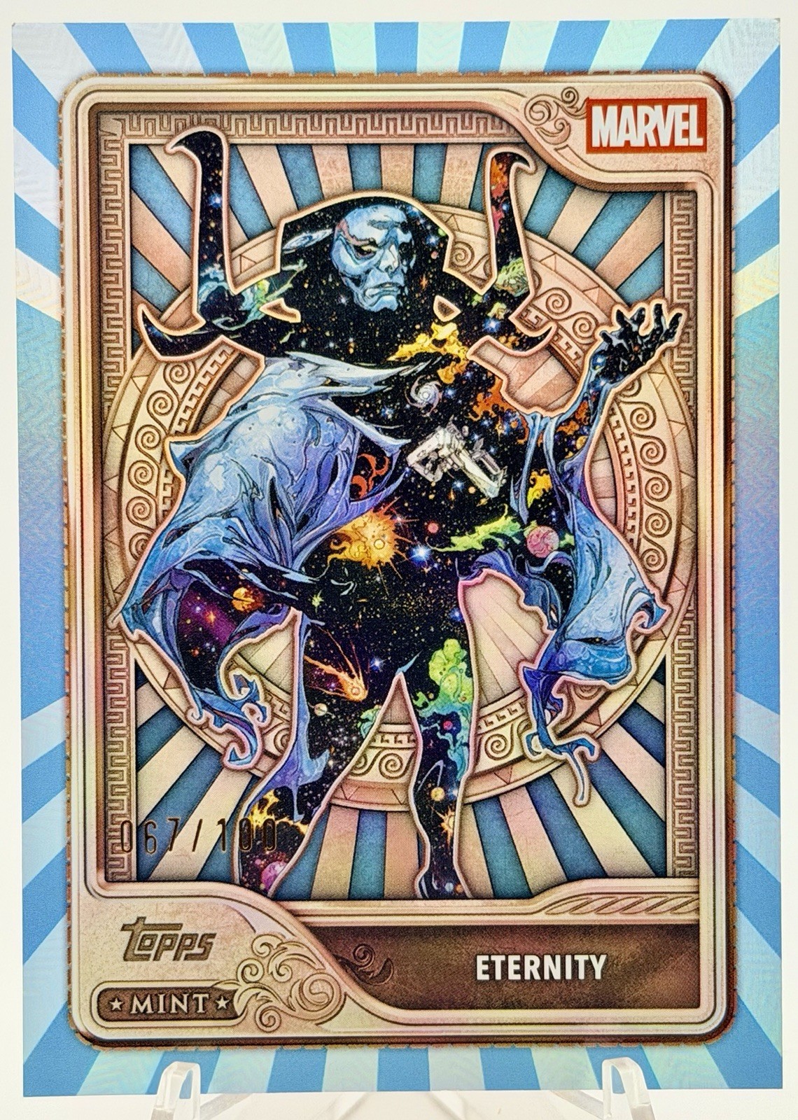 2026 Topps Mint Marvel Eternity Sky Blue Foil /100 Bronze Tier Color Match #2
