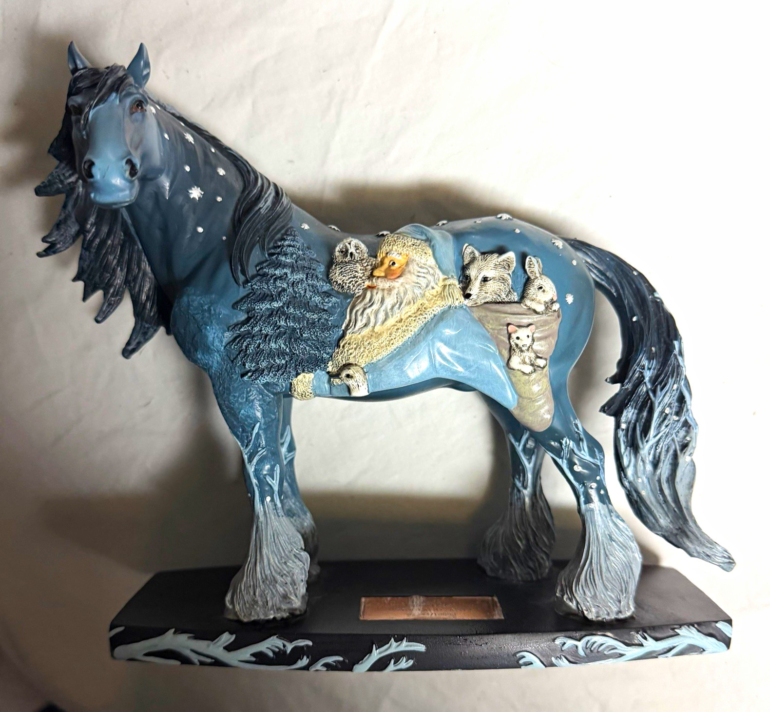Westland Giftware Horse of a Different Color Woodland Santa Resin Horse Figurine Westland Giftware Horse of a Different Color Woodland Santa Resin Horse Figurine