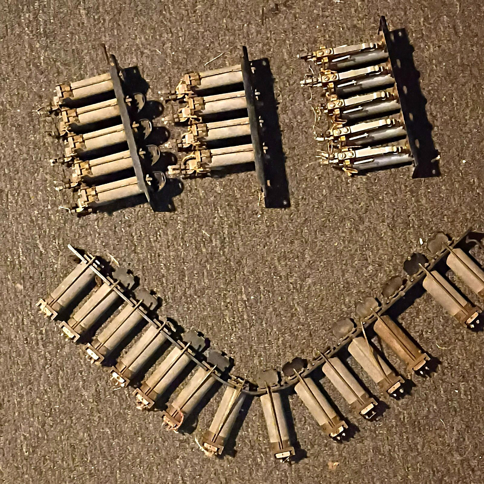 Vintage 1910 Western Electric Telephone Switchboard Relay Gate & Mounting Strips