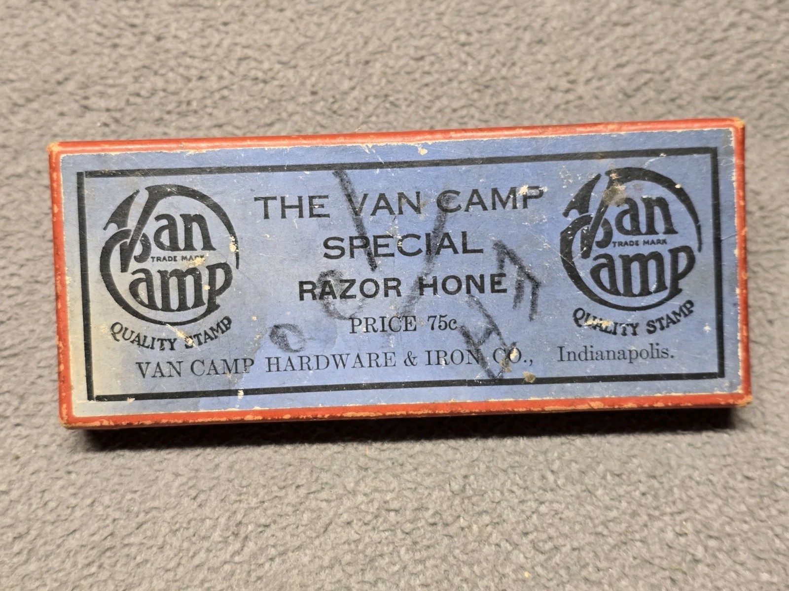 Vintage Antique The Van Camp Special Razor Hone Rare Shaving Sharpener 