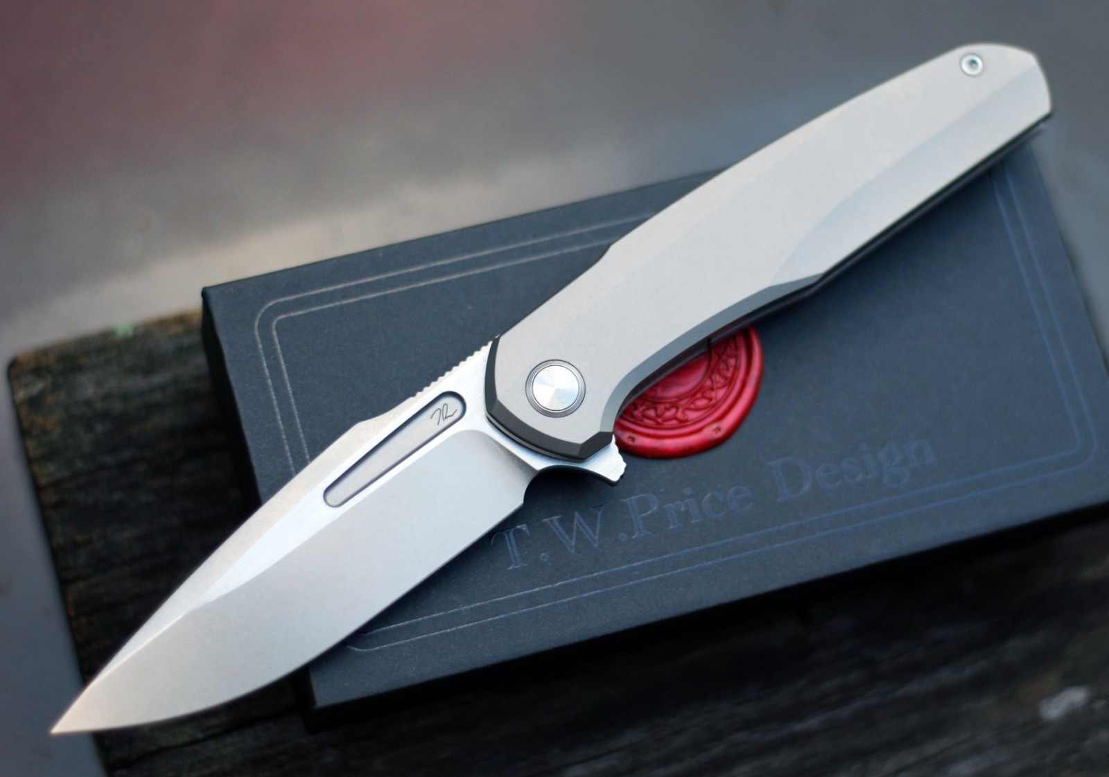 TW Price Reyne Drop Point Magnacut Smooth Titanium Liner Lock Knife