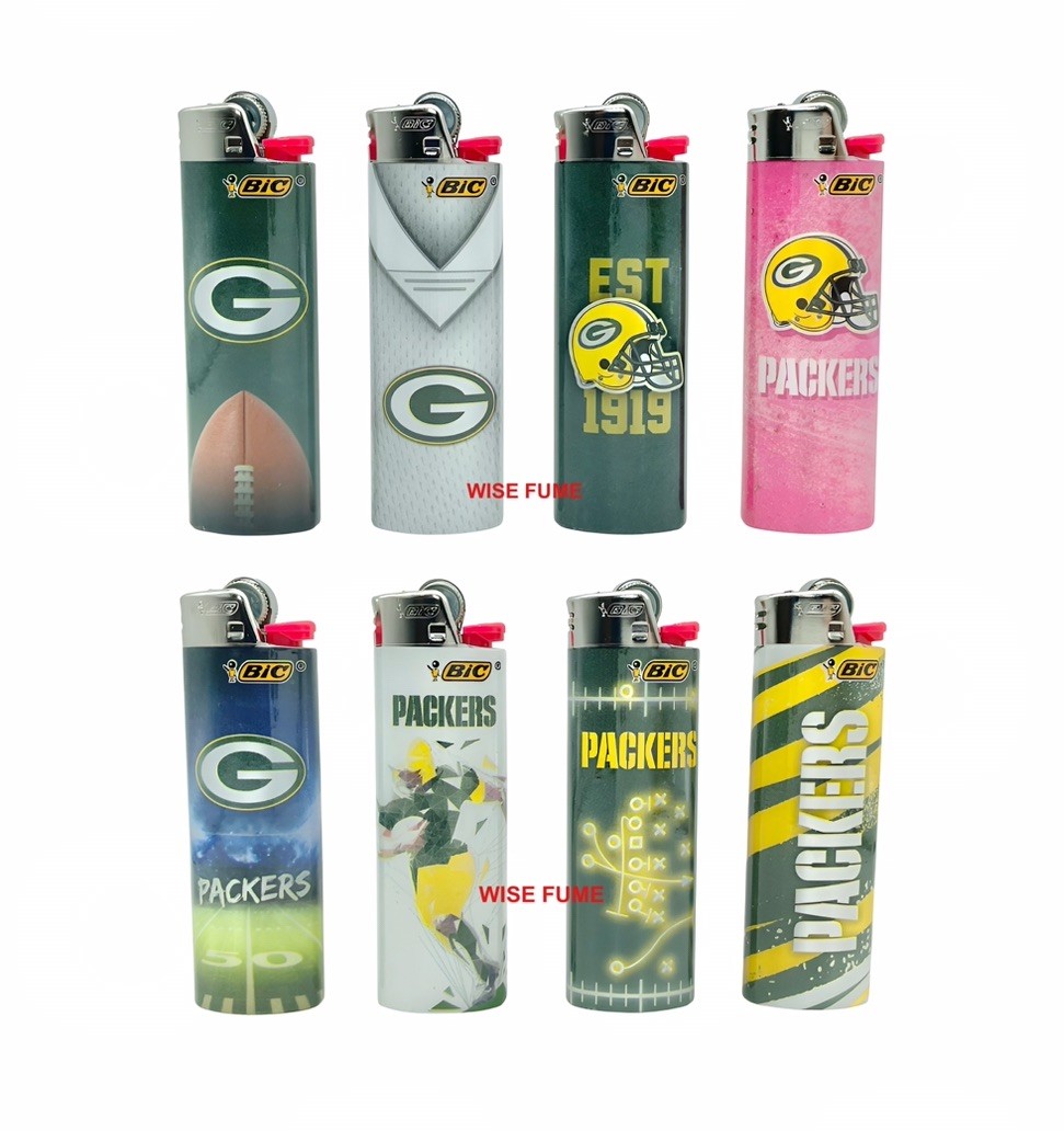 NEW 8pc LARGE size green bay packers NFL football bic lighters LIMITED EDITION NEW 8pc LARGE size green bay packers NFL football bic lighters LIMITED EDITION