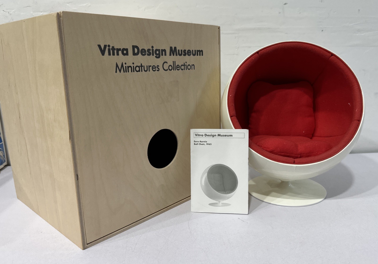 Vitra Design Museum Miniature Ball Chair Eero Aarnio w Wooden Box Vitra Design Museum Miniature Ball Chair Eero Aarnio w Wooden Box