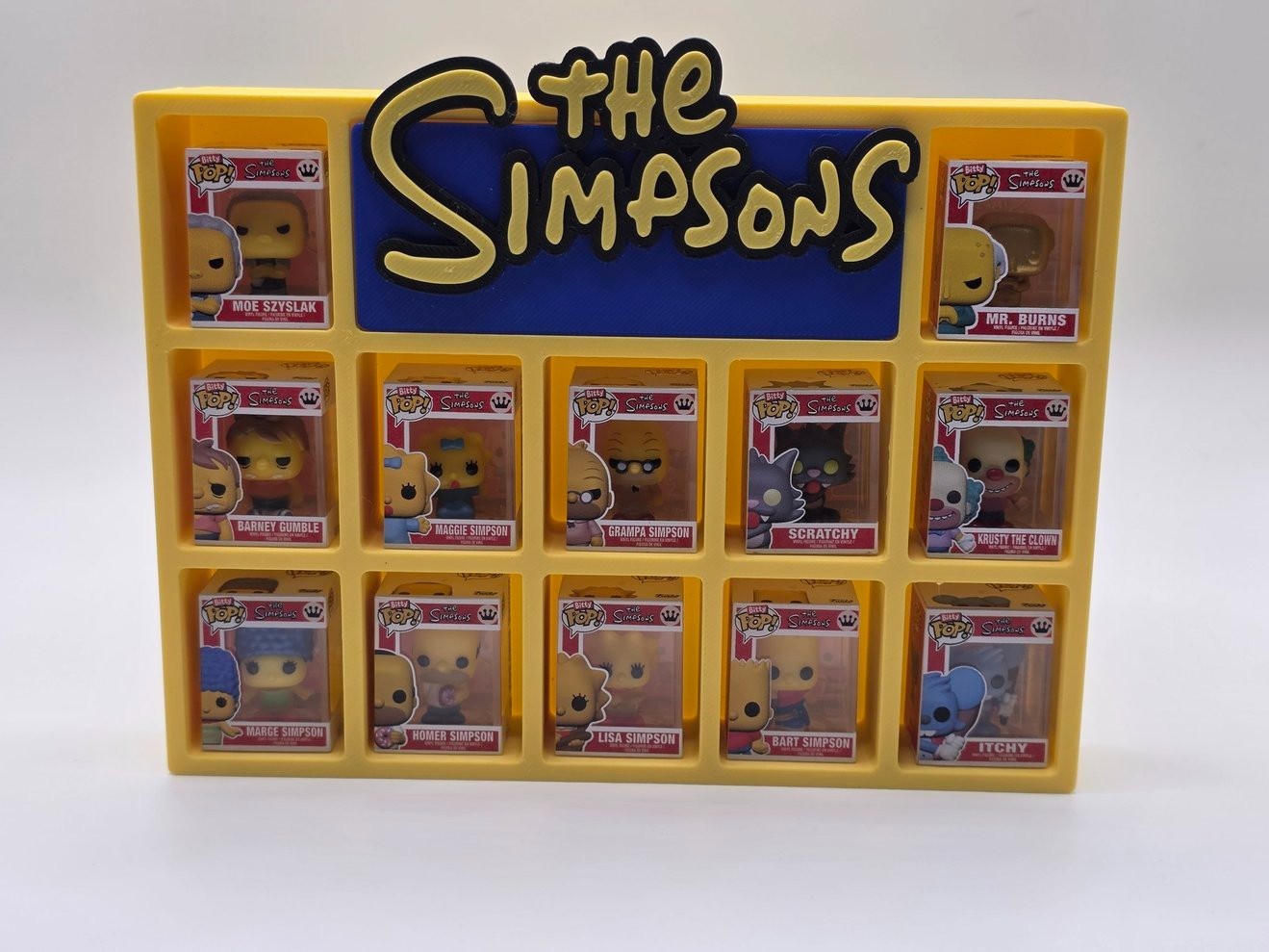 Funko Bitty POP Simpsons - Complete Set w/ Gold Mr Burns Comes w/ FREE Display