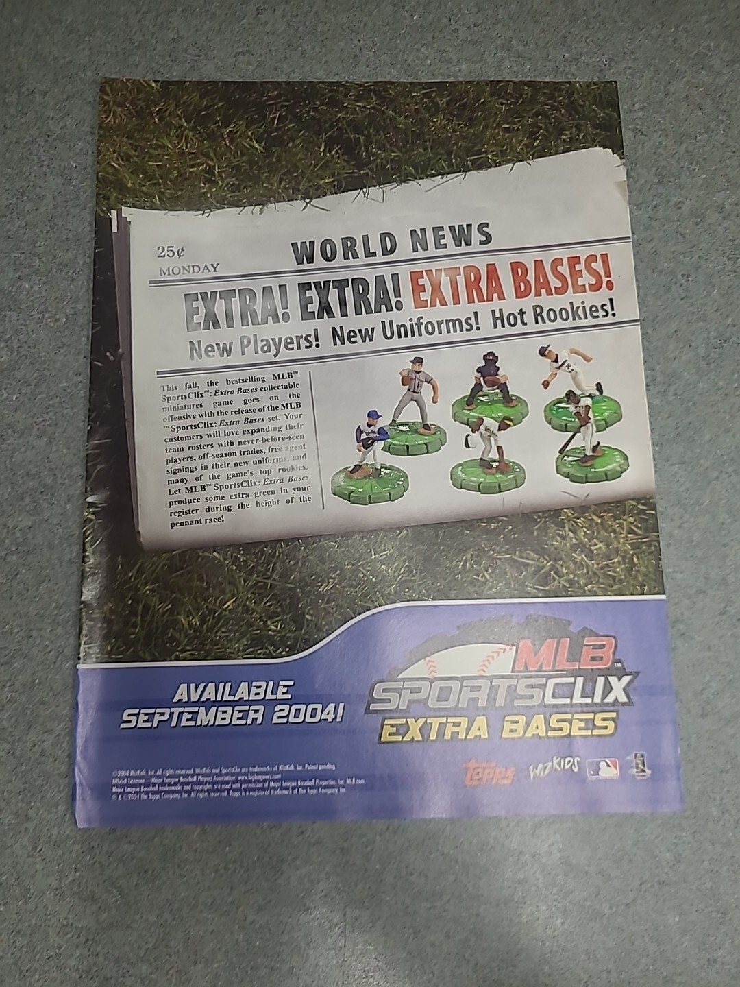 MLB Sportsclix Extra Bases Topps CCG Print Ad 2004 8x11