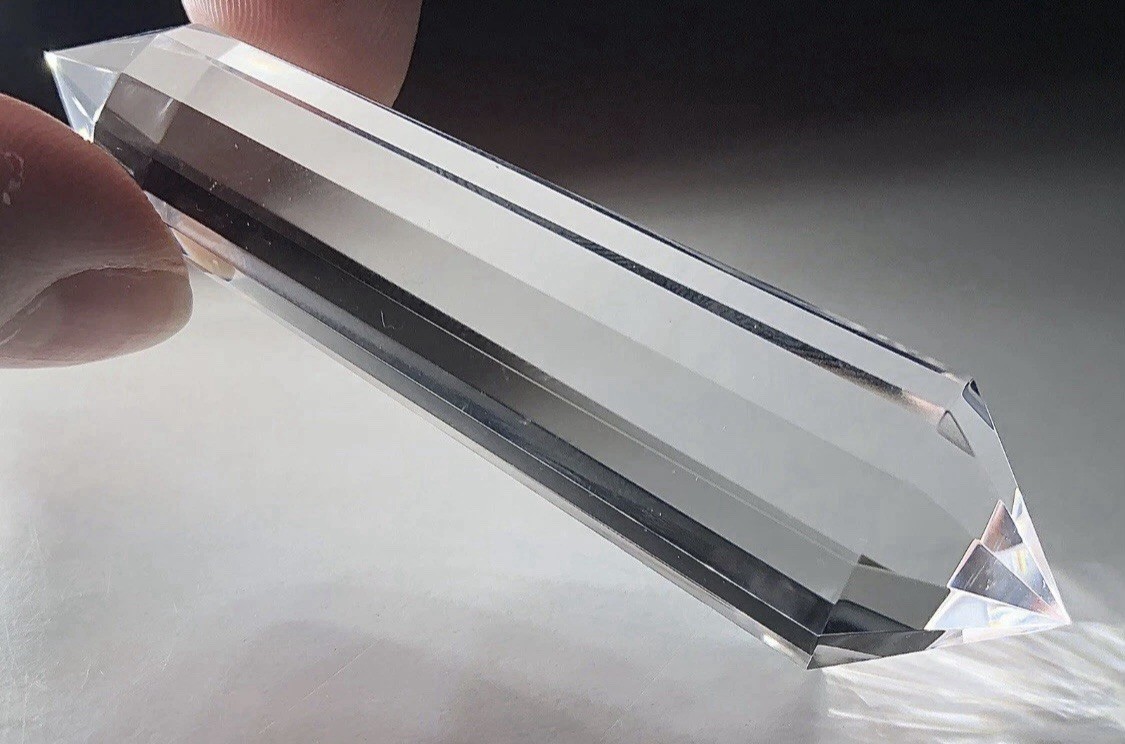 Large Breath Taking Natural Rare 12 Cut Vogel Quartz Crystal Point Raw Specimen