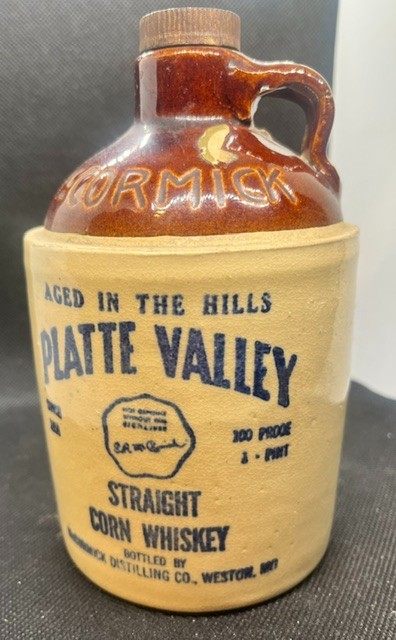 Vintage Mini McCormick Platte Valley Corn Whiskey Jug Moonshine Vintage Mini McCormick Platte Valley Corn Whiskey Jug Moonshine
