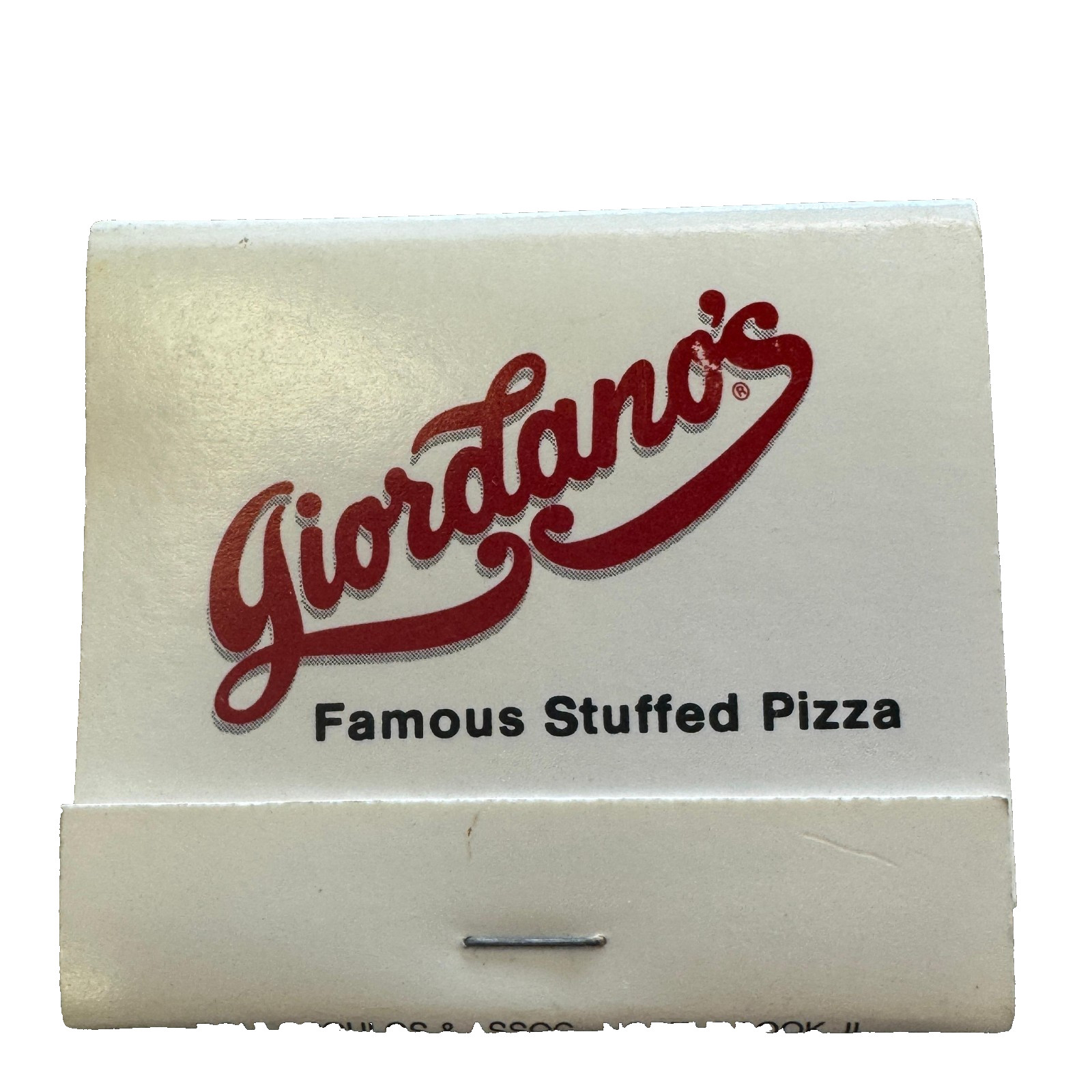 Vintage Giordano's Famous Stuffed Pizza Matchbook Chicago Full Unstruck
