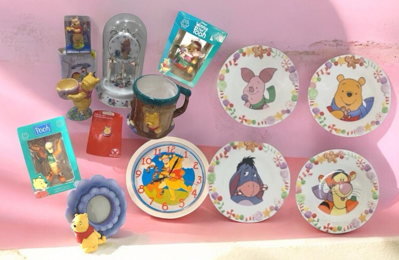 Huge 14pc Vintage Disney Winnie The Pooh Collection memorabilia Lot
