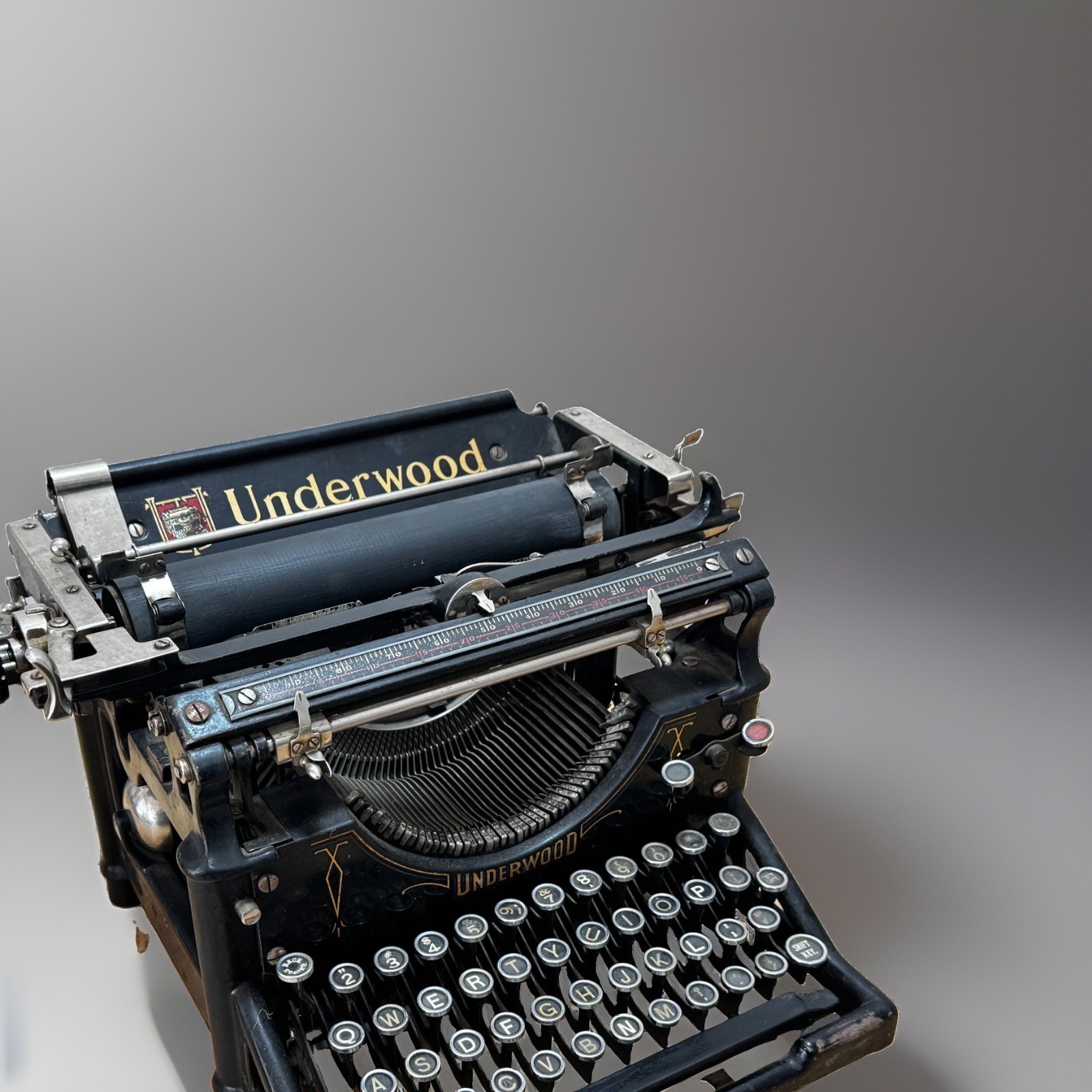 Antique 1920s UNDERWOOD  No 5 Standard Black Manual TYPEWRITER