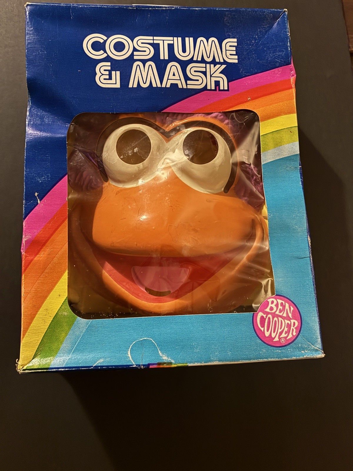 Vintage 1985 Ben Cooper Gobo Fraggle Rock Costume Mask Box Flawless Jumpsuit