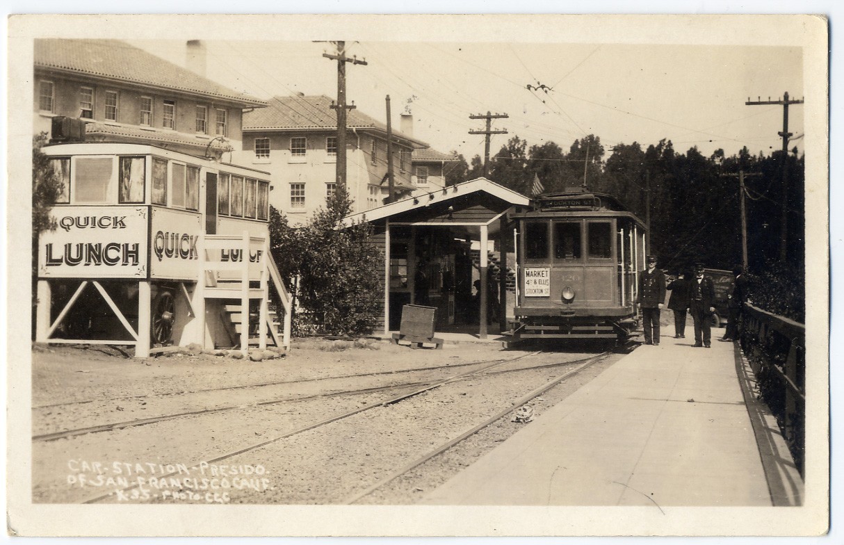RPPC San Francisco Presidio Trolley Stop, \