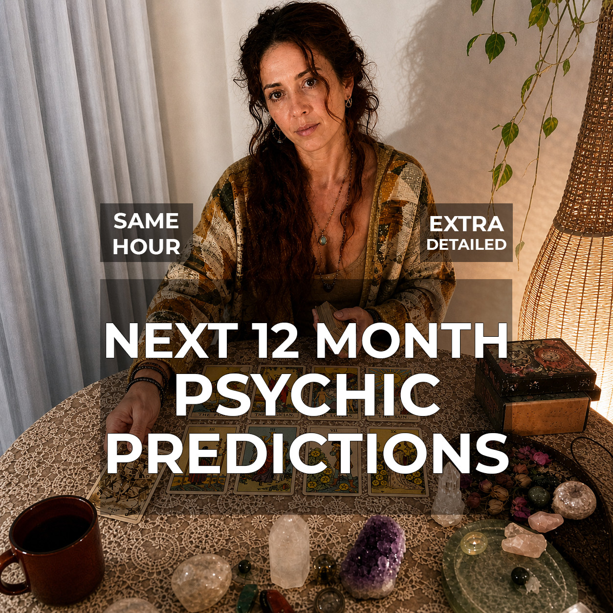 12 Month Psychic Prediction Reading, Full Year Forecast, Same Hour, Tarot
