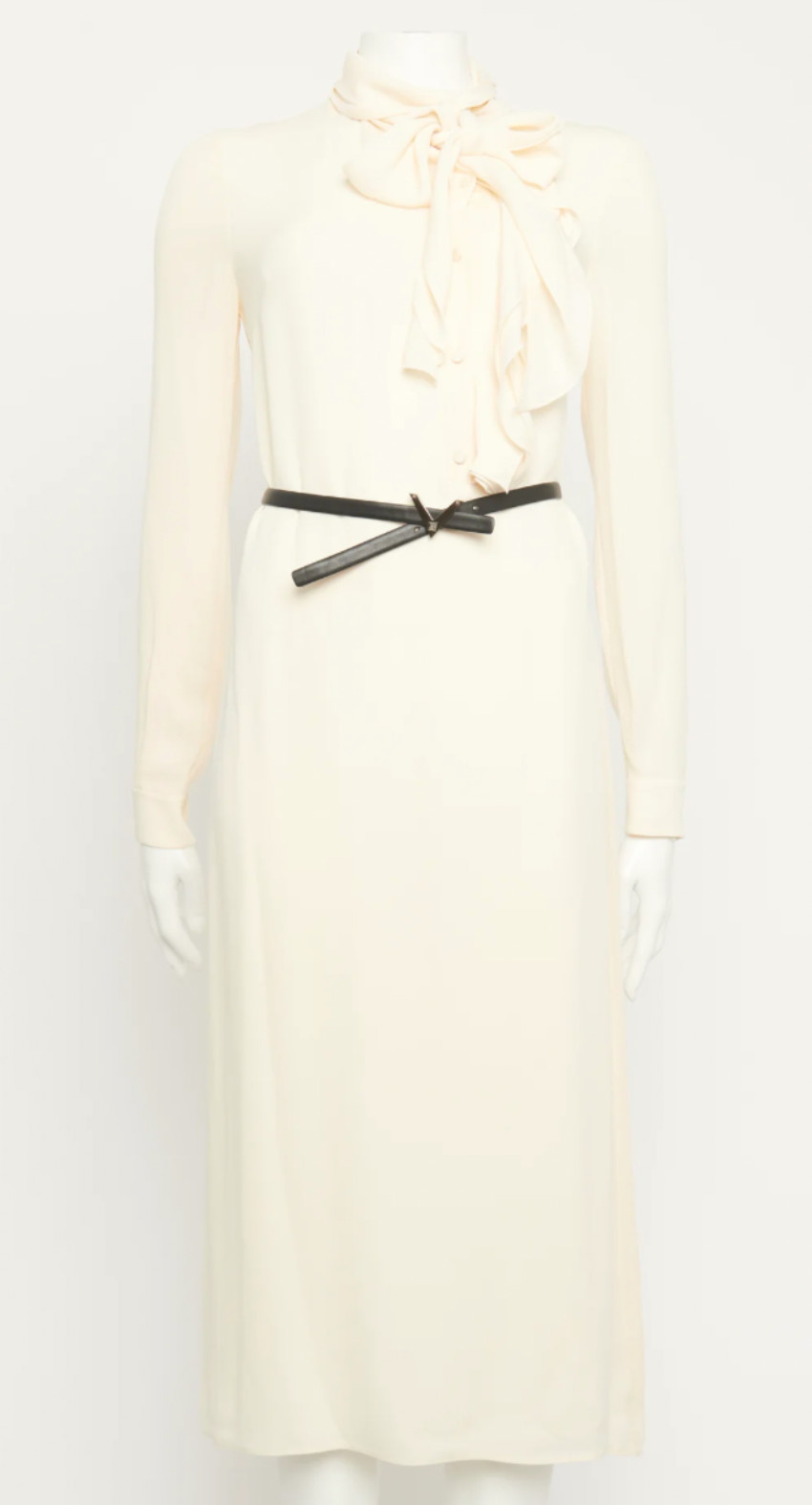 Valentino F/W 2015 Runway Look 32 Chiuri/Piccioli – Ivory Silk Georgette Dress