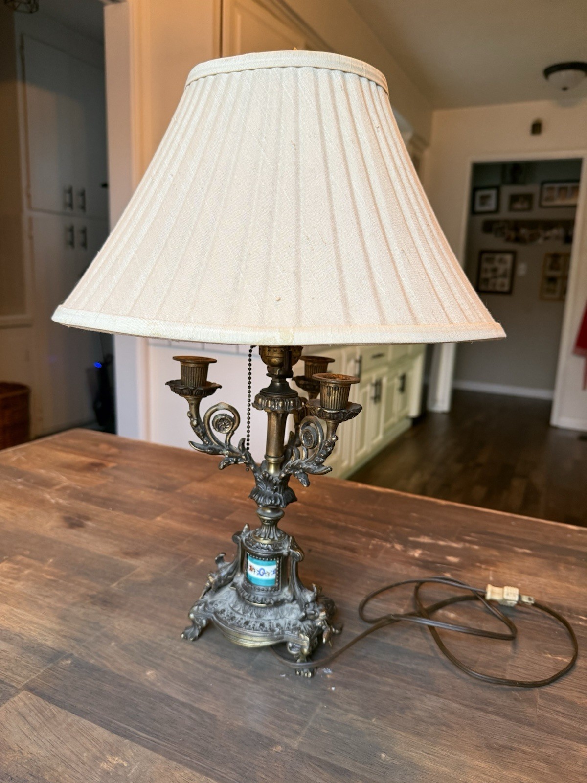 Vintage Mid-Century Hollywood Regency Candelabra Table Lamp 20” RARE