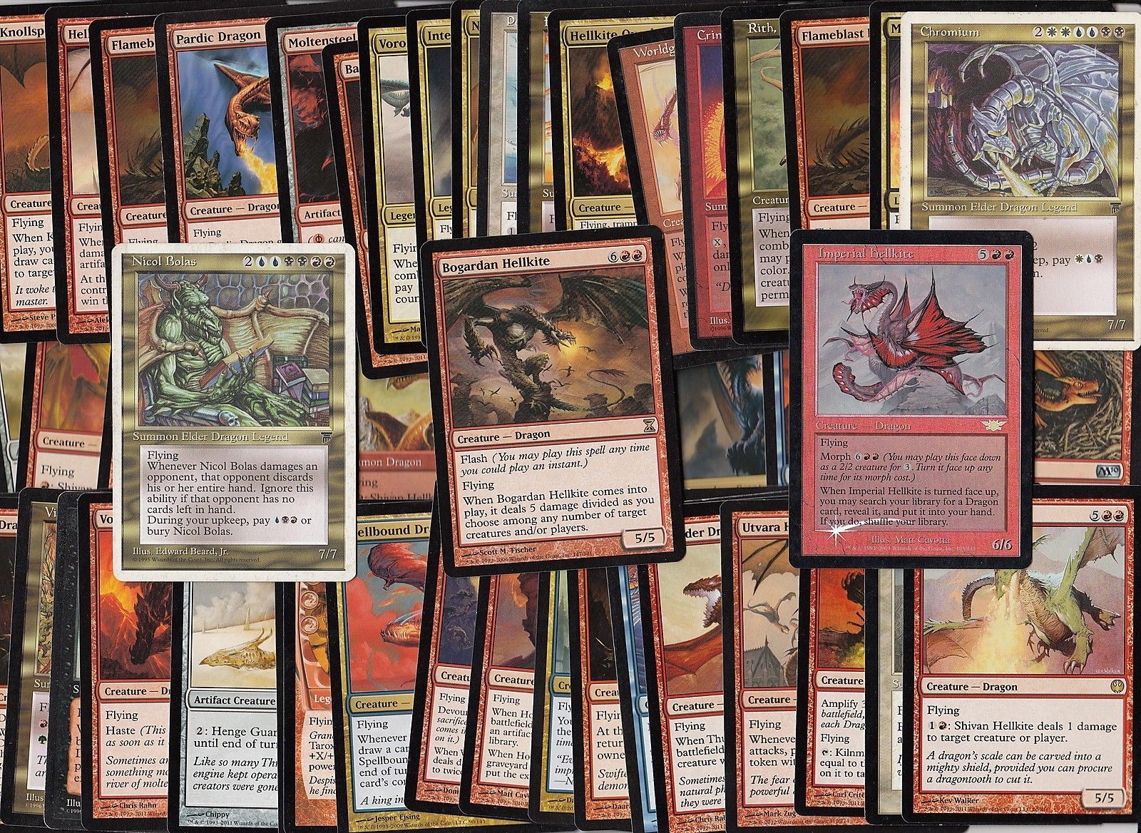 10 Different RARE Dragon Cards - 10 Unique - Magic the Gathering MTG FTG