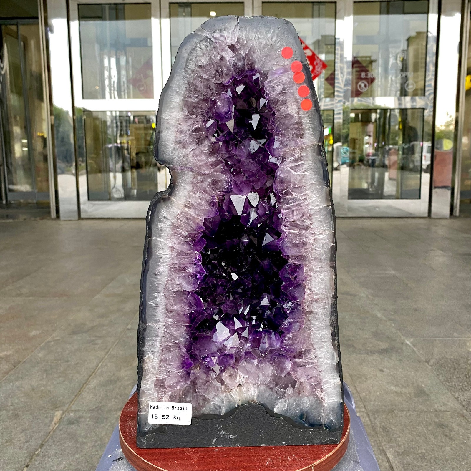 34.17LB Large Natural Amethyst Geode Cathedral Crystal Cluster Specimen Healing