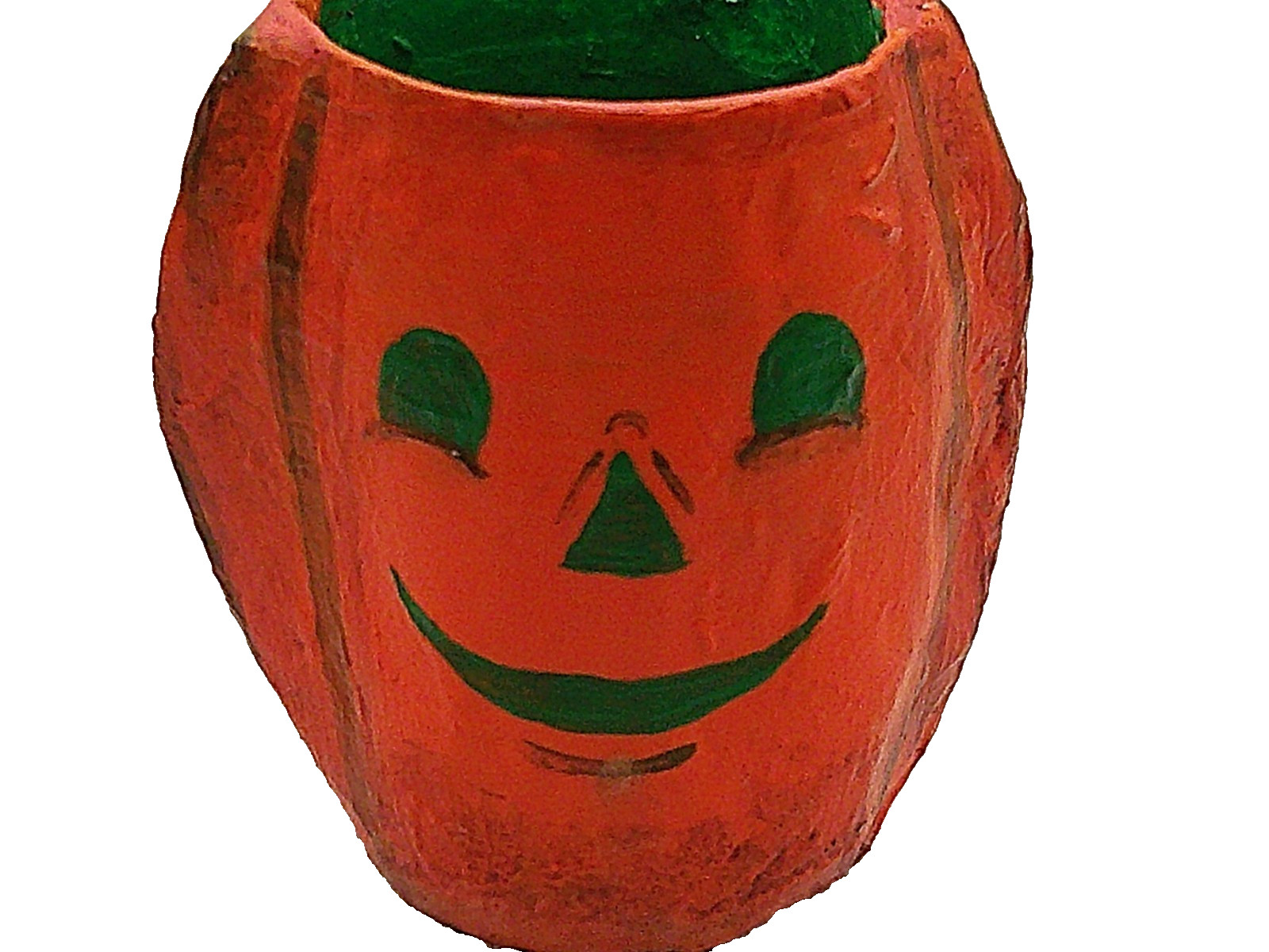 Halloween Nut Cup Jack-O-Lantern Pumpkin JOL Paper Mache 2.5x3 in