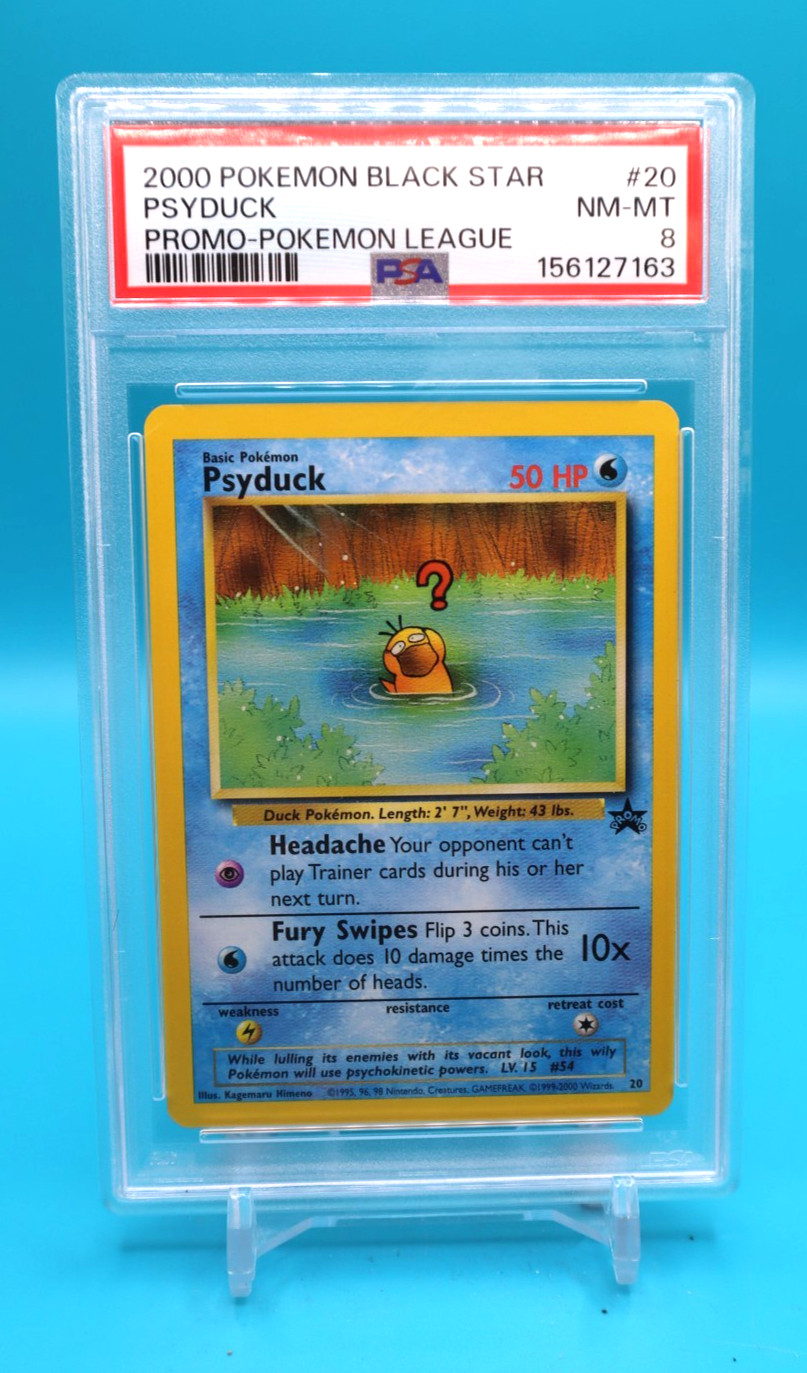 Psyduck Black Star Promo 20 Pokémon Card WOTC PSA 8 Psyduck Black Star Promo 20 Pokémon Card WOTC PSA 8