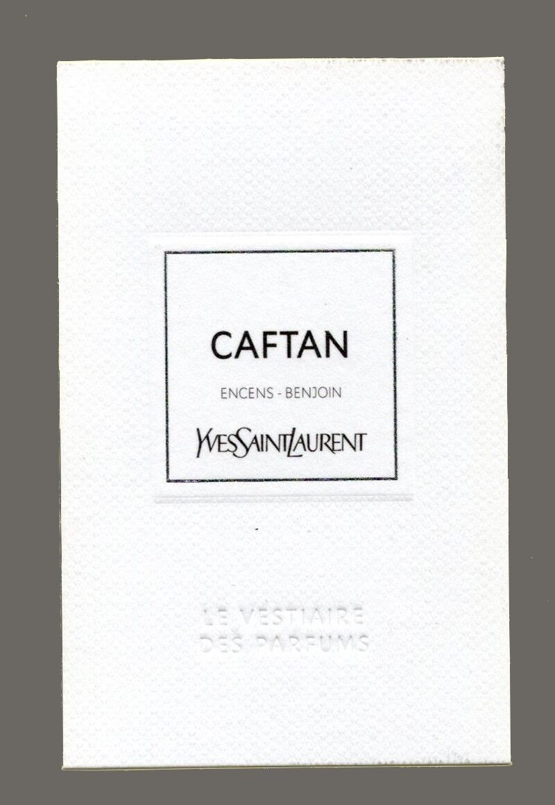 Advertising card - advertising card - Caftan d'Yves Saint Laurent  