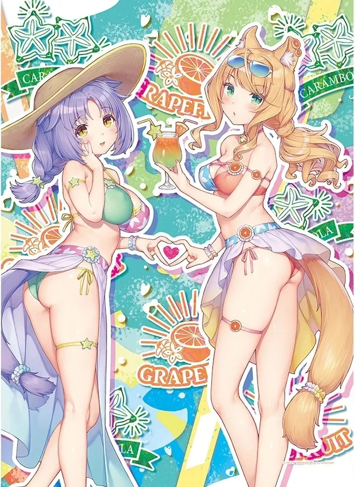 [USA] Maple and Cinnamon Swimsuit Nekopara W suede Tapestry Wall Scroll B2 Size
